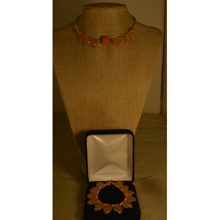 Women's memory wire choker & bracelet set