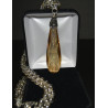 Glass beaded/rhinestone necklace accentuated with a beautiful pendant