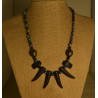 Women's blue/black beaded necklace