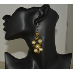 Pearl & Crystal beaded earrings