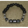 Men's Silver & Hematite bracelet