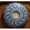 Shades of Blue - Hand Painted Dot Mandala Tea Candle Holder