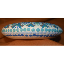 Shades of Blue - Hand Painted Dot Mandala Tea Candle Holder