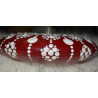 CRIMSON & WHITE MANDALA TEA CANDLE HOLDER