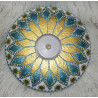 GOLD & TURQUOISE MANDALA TEA CANDLE HOLDER