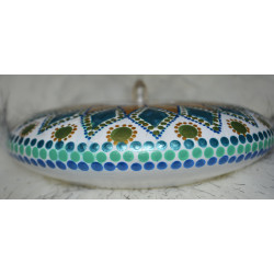 GOLD & TURQUOISE MANDALA TEA CANDLE HOLDER
