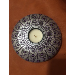 Hand Painted Dot Mandala Tea Candle Holder