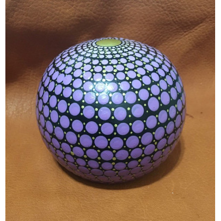 Hand Painted Dot Mandala Sphere