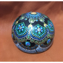 Hand Painted Dot Mandala Sphere