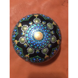 Hand Painted Dot Mandala Sphere
