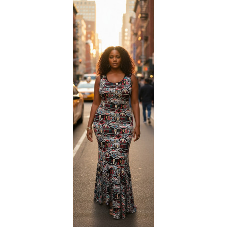 Body Con Full Length/Peplum Dress