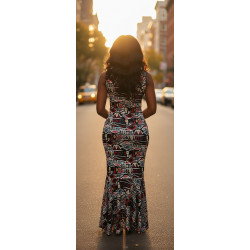 Body Con Full Length/Peplum Dress