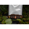 Men's wooden & glass beaded bracelet