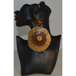 Capiz Sea Shell Dot Mandala earrings