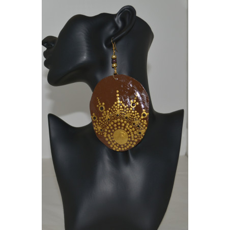 Hand painted Capiz Sea Shell earrings
