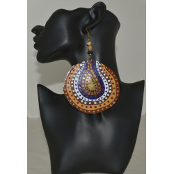Hand painted Capiz Sea Shell earrings
