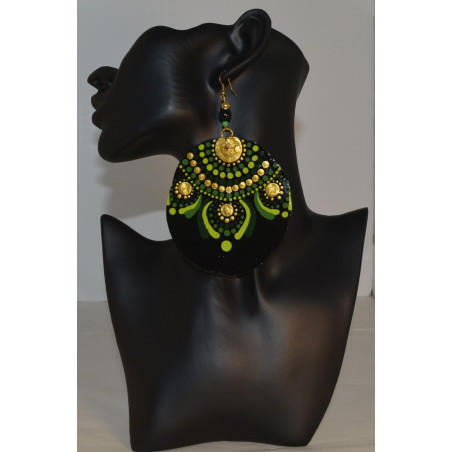 Capiz Sea Shell Dot Mandala Earrings
