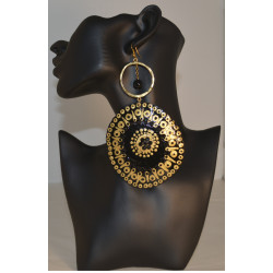 Capiz Sea Shell Dot Mandala Earrings