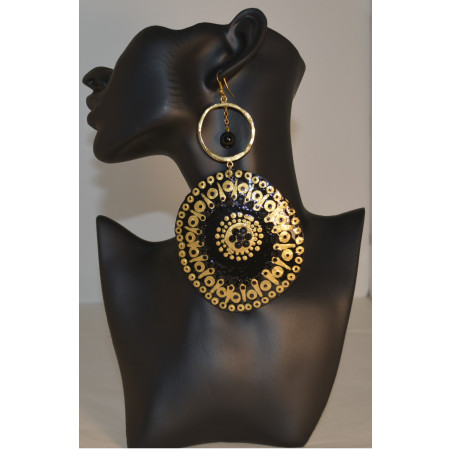 Capiz Sea Shell Dot Mandala Earrings
