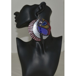 Hand painted Capiz Sea Shell earrings
