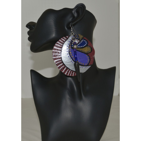 Hand painted Capiz Sea Shell earrings