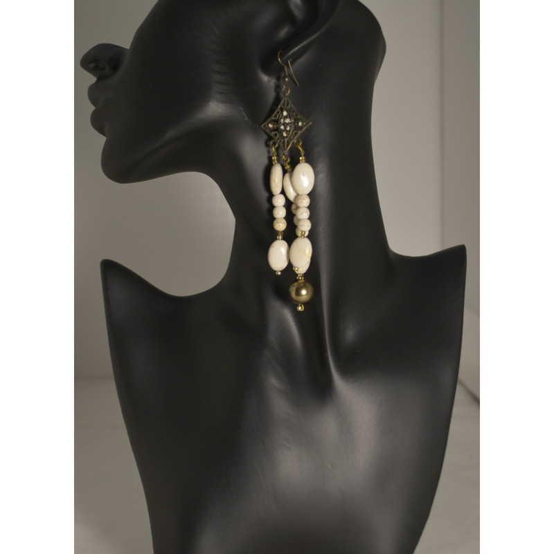 Natural Stone Beaded earrings