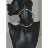 Multi-Color Beaded Hoop Earrings